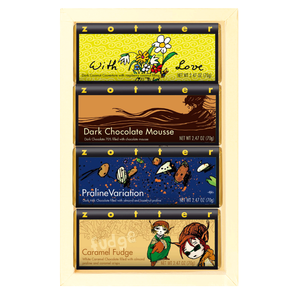 Set Coffee Variation in ivory gift box - Zotter Chocolates | Bean To Bar,  Organic and Fair Trade Chocolate