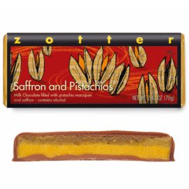 Saffron and Pistachios, Milk Chocolate