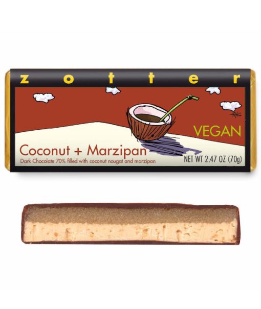 Coconut + Marzipan, Dark Chocolate