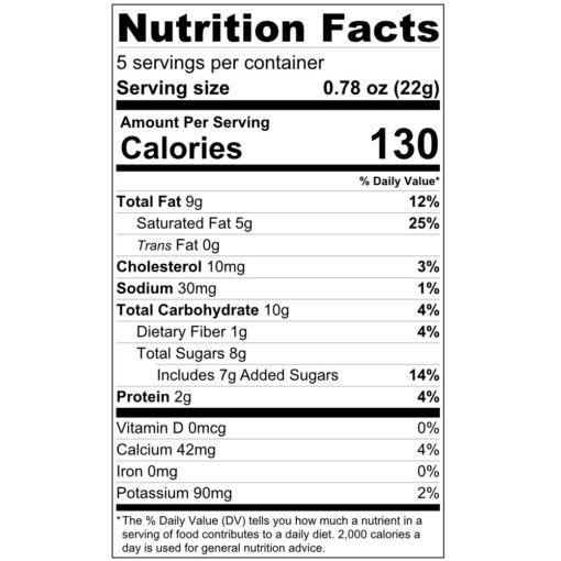 Nutrition Facts Variety Classic