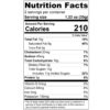 Nutrition Facts Ecuador 50% & Nicaragua 50%