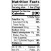 Nutrition Facts Coconut-Caramel with Coconut Blossom Sugar.
