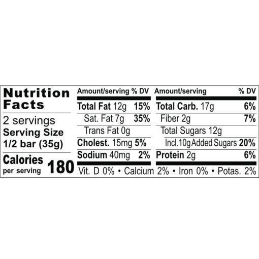 Nutrition Facts Ginger + Lemon