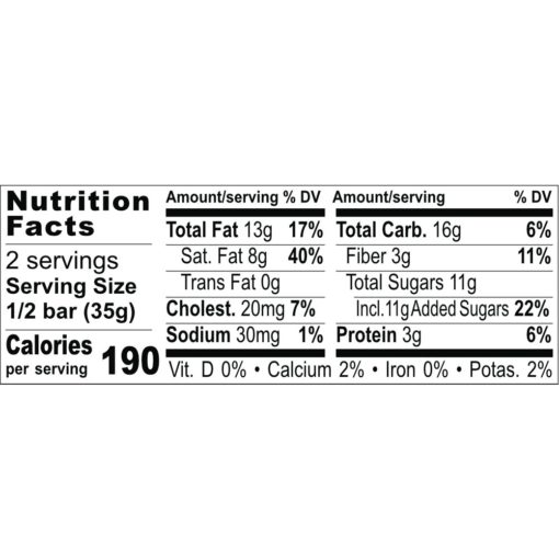 Nutrition Facts Boozy Chocolate Mousse