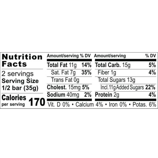 Nutrition Facts Espresso "Macchiato