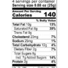 Nutrition Facts Dark Chocolate Bunny