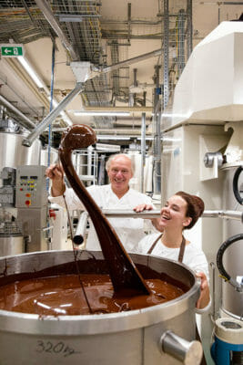The Zotter chocolate is ready. It is the basic for various different products!