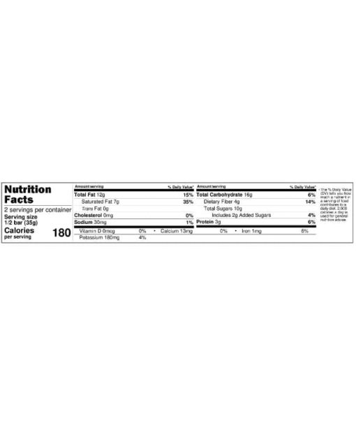 Nutrition Facts Date & Cashew