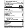 Nutrition Facts Raspberry in Cacao