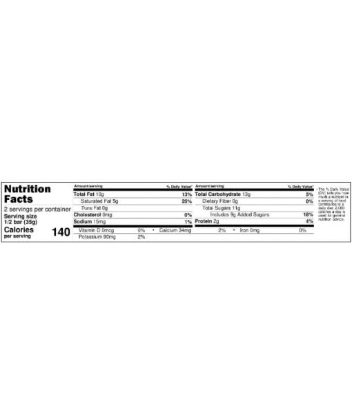 Nutrition Facts Strawberry + Cashew