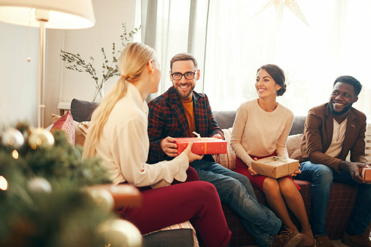 Presenting chocolate as Christmas Gift