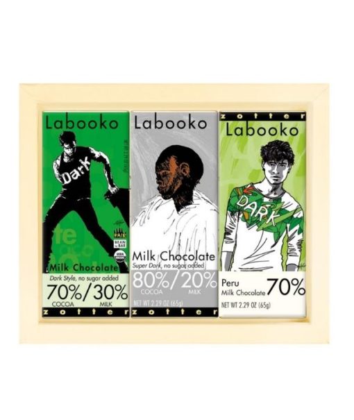 Gift set: "Labooko Dark Milk low sugar" green