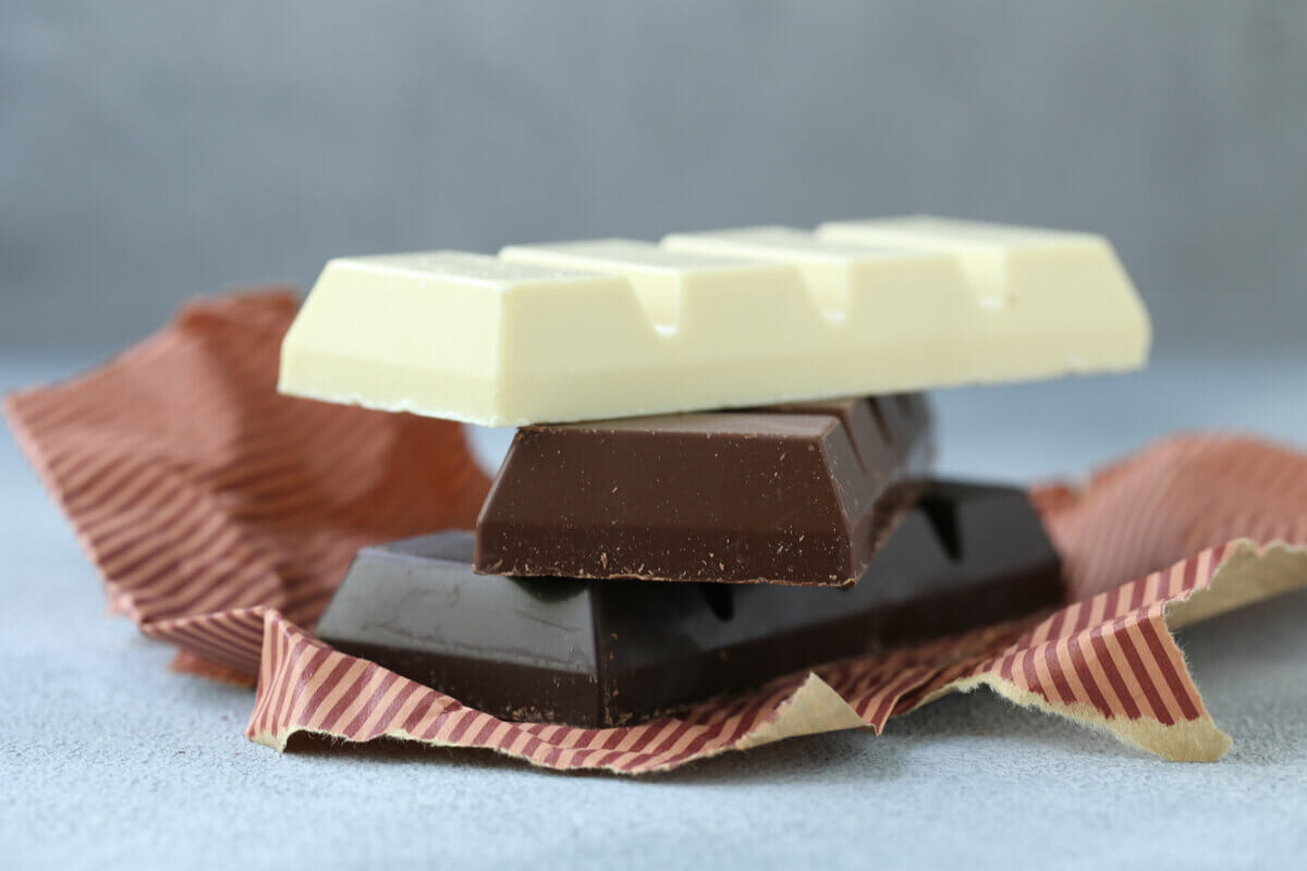 confectionery chocolate bars on the table