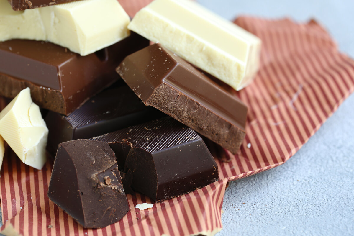 confectionery Zotter chocolate bars on the table