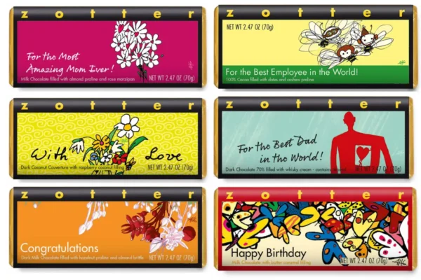 Zotter chocolate gift bars