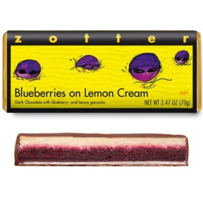 Blueberries on Lemon Cream, Dark Chocolate