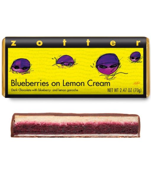 Blueberries on Lemon Cream, Dark Chocolate
