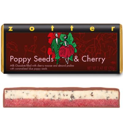 Poppy Seed and Cherry, Milk Chocolate