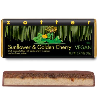 Sun Flower and Golden Cherry, Dark Chocolate
