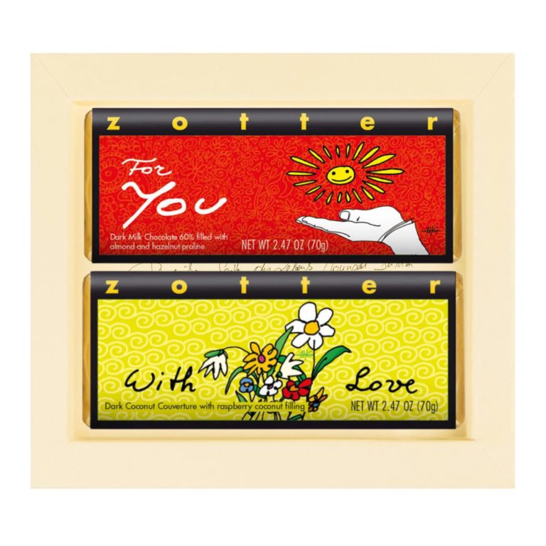 Gift Set "For Your With Love" Zotter Chocolates Bean To Bar