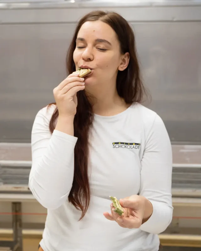 Zotter's K. Dubai Chocolate: A Playful Take on a Global Trend 3 Julia Zotter with K Dubai chocolate